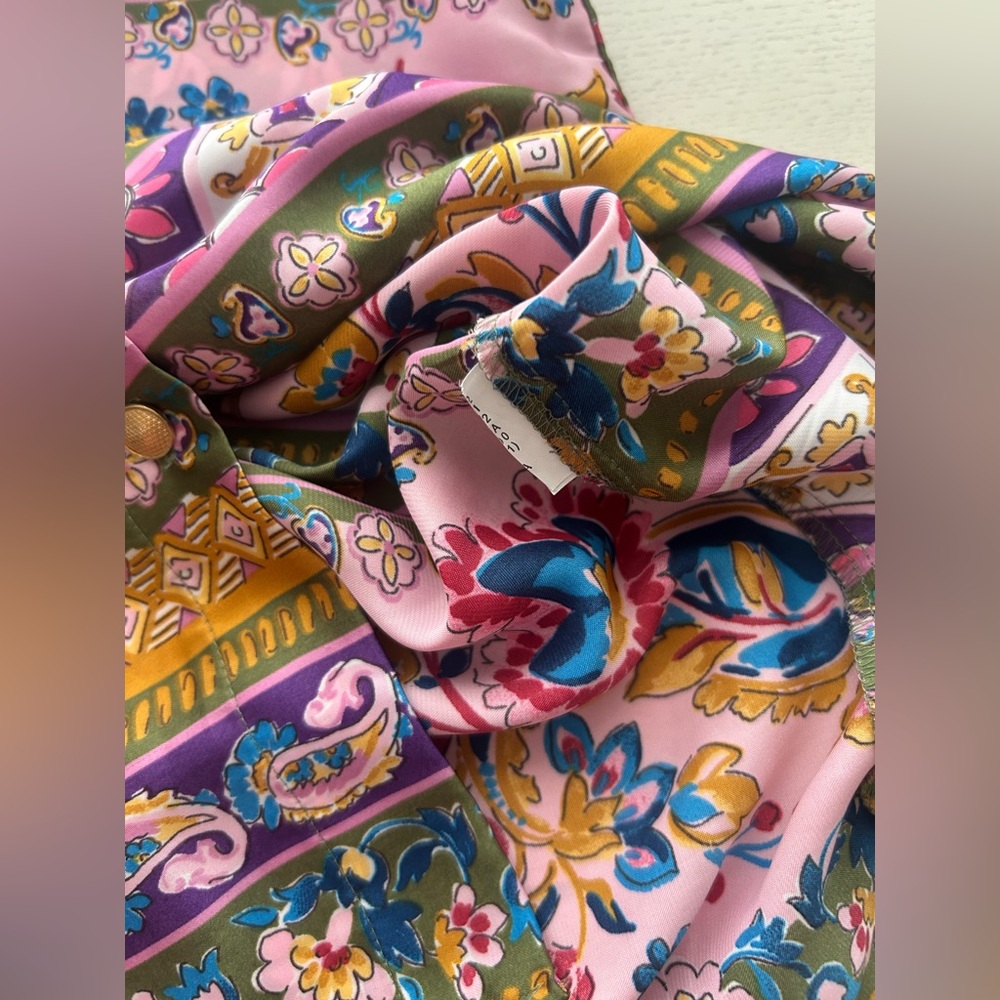 Zara Multicolor Floral Blouse Size XS - Picture 9 of 10
